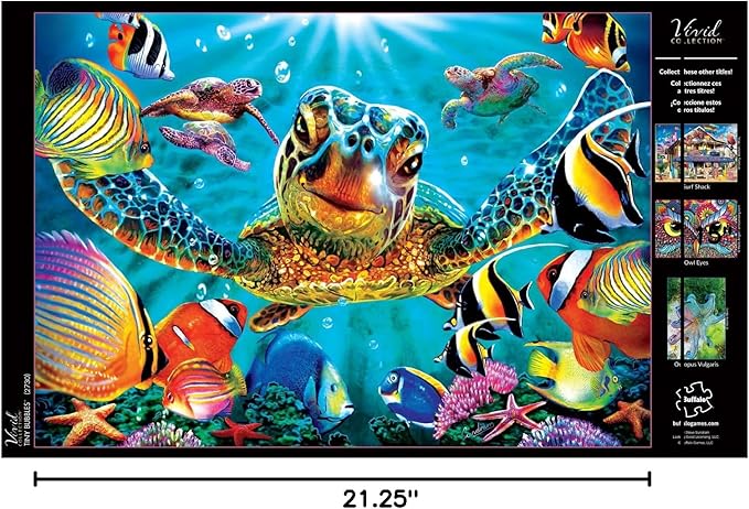 Buffalo Games - Tiny Bubbles - 300 Piece Puzzle for Adults - Oversized, Easy-to-Hold Pieces - Steve Sundram Ocean Scene - Premium Giftable Jigsaw