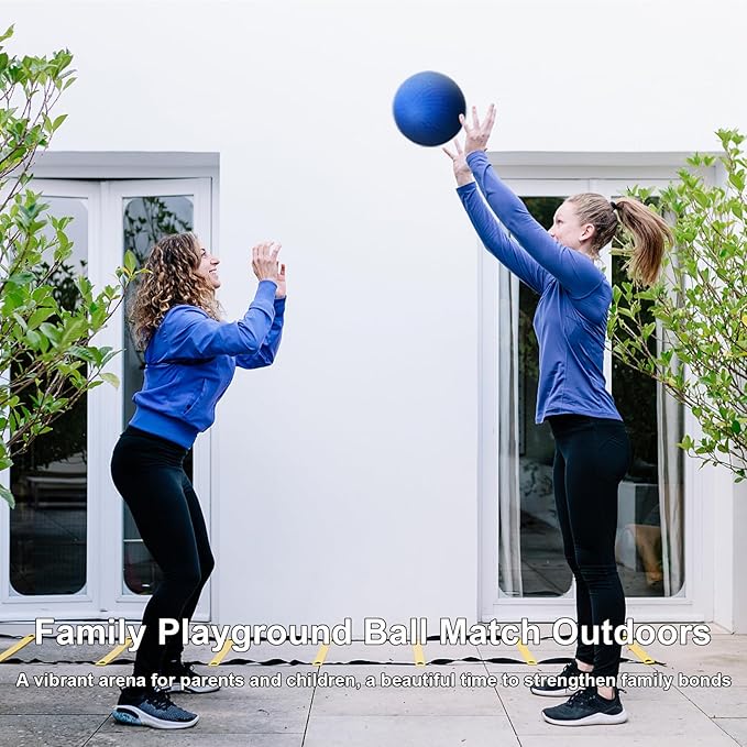 8.5 Inch Kickball Playground Balls, 4 Pcs Kick Balls Set, Rubber Dodgeball for Indoor Outdoor Play, Four Square Dodge Balls for School, Gym, with 1 Pump