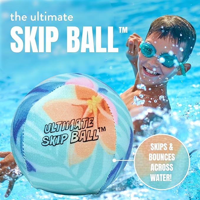 Activ Life The Ultimate Water Skip Balls, Water Bouncing Ball for Swimming Pool, Beach Toys for Friends, Family, Kids and Adults