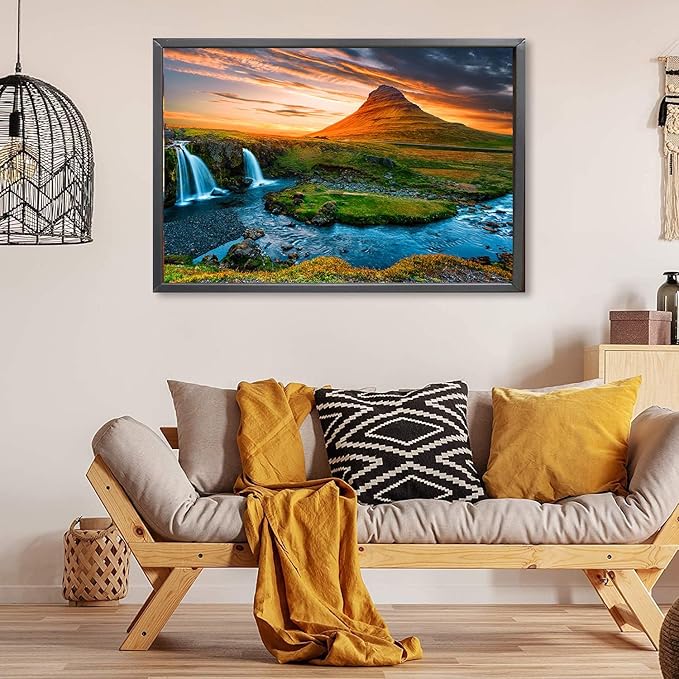 Jigsaw Puzzles for Adults,2 Pack Puzzles for Adults 1000 Pieces,Sunset Over Kirkjufell in Iceland & Maroon Bells, Nature Jigsaw Puzzles 1000 Pieces and up, for Women & Men