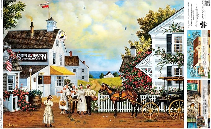 Buffalo Games - Charles Wysocki - Fun Lovin' Silly Folks - Jigsaw Puzzle for Adults - Challenging Puzzle Perfect for Game Nights - Finished Size is 21.25 x 15.00