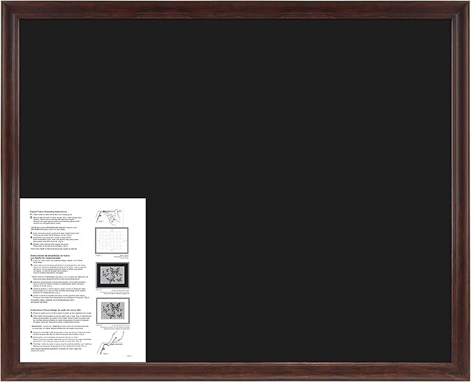 MCS 24x30 Puzzle Frame for Finished Puzzles, Walnut Woodgrain Vertical & Horizontal Wall-Mounted Large Picture Display for Preservation (1-Pack)