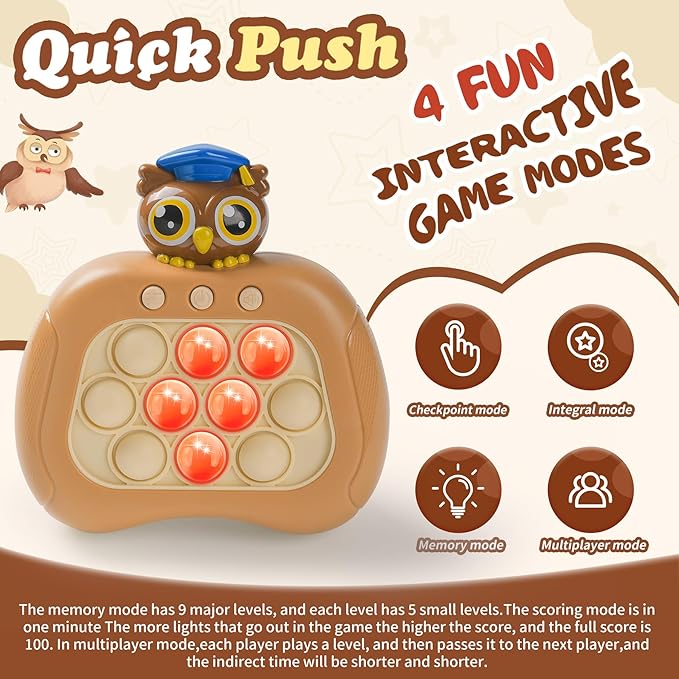 Graduation Eagles Pop Push Game,Fidget Console Toys for Kids Adults,Handheld Puzzle Game Sensory Toy,Pop Bubble Up Toys for Kids, Birthday Gifts for 3-12 Year Old Girls Boys