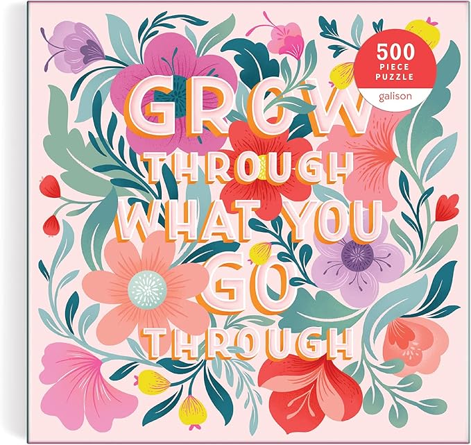 Galison Grow Through What You Go Through 500 Piece Puzzle from Galison - Fun and Unique 500 Piece Puzzle, Featuring The Artwork of Gia Graham, Thick and Sturdy Pieces, Great Gift Idea