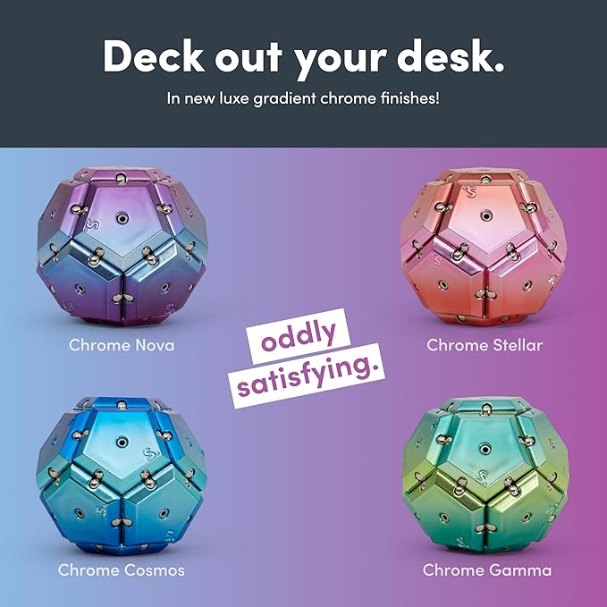 Speks Geode Magnetic Fidget Toy | Sensory Desk Toy for Adults & Teens 14+ | Stress Relief Gift | Sphere, Purple
