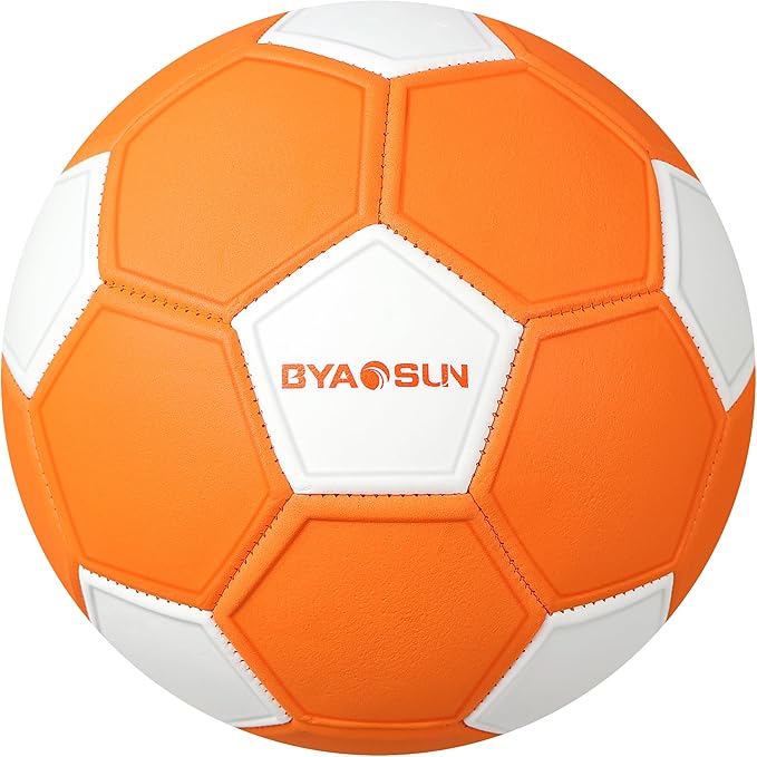 Curve Soccer Ball Size 4, Swerve Soft Balls for Outdoor and Indoor,Size 4 Soccer Ball for Boys and Girls