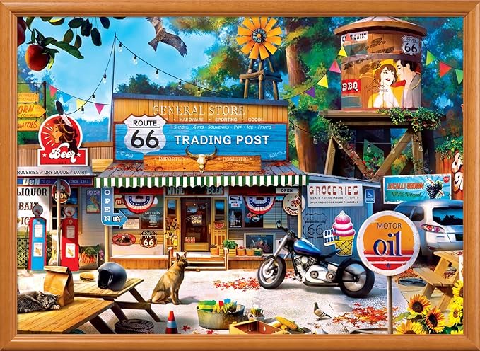 MasterPieces - 1000 Piece Jigsaw Puzzle, Trading Post on Route 66, Fun for Adults, Family, Kids, 19.25" x 26.75"