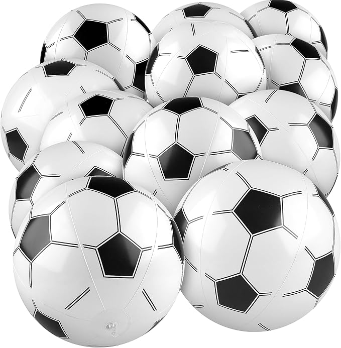 Fovths 12 Pieces Inflatable Beach Balls 11 Inch Blow Up Party Supplies Swimming Pool Toys for Summer Water Games Birthday Sports Theme Party Favors
