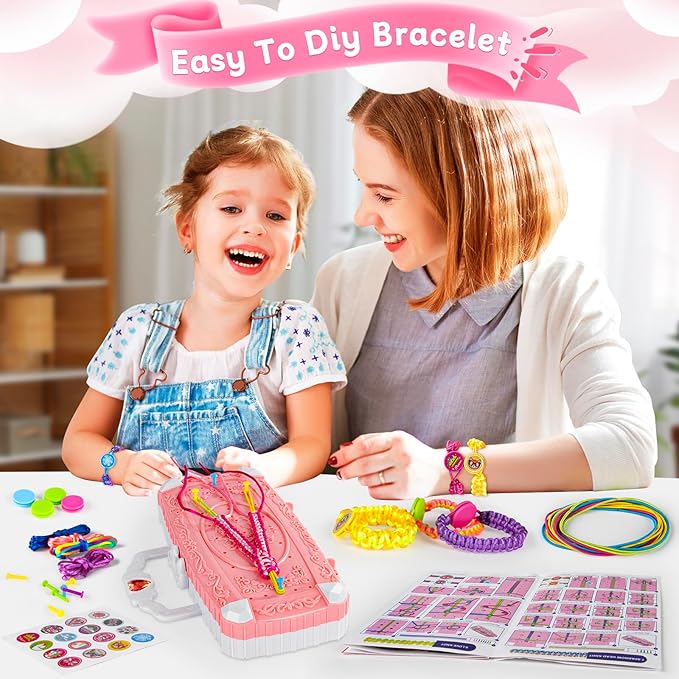 TQRAZ Bracelet Making Kit,Friendship Bracelet Kit,Arts and Crafts for Kids Age 8-12,Bracelet Making Kit for Girls 8-12,Birthday Gifts Ideas for Girls 8 9 10 11 12 Years Old