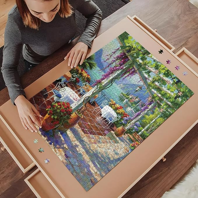 Puzzle for Adults 1000 Pieces, Lakefront Pergola Patio Puzzle, Challening Impossible Difficult Hard Fun 1000 Pieces Jigsaw Puzzles for Adults