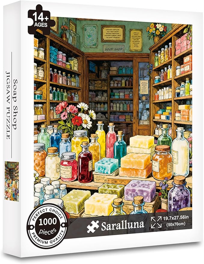 Puzzle for Adults 1000 Pieces,Soap Shop Puzzle, Challening Impossible Difficult Hard Fun 1000 Pieces Jigsaw Puzzles for Adults