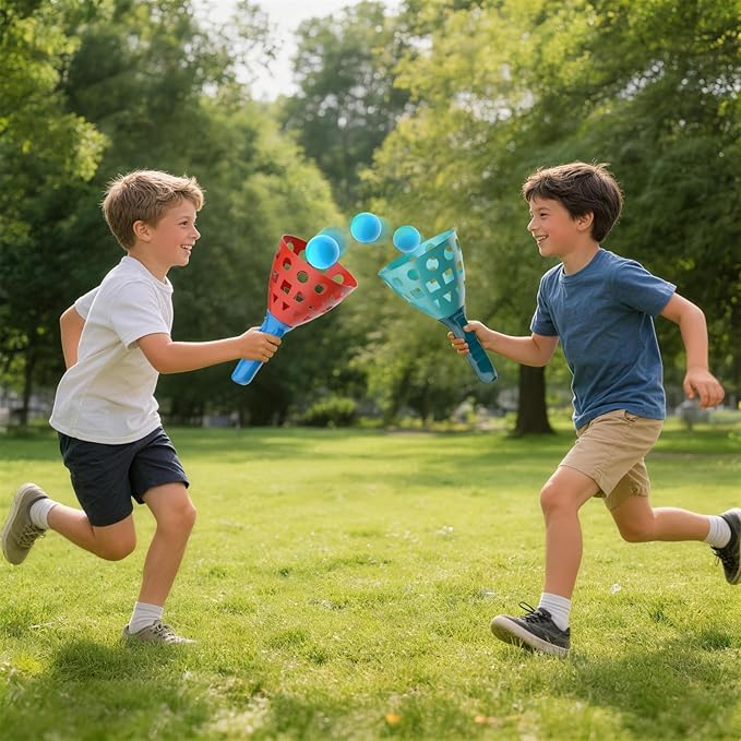 Pop Pass Catch Ball Game - Outdoor & Indoor Sport Toy for Kids Ages 3-5-7 4-8-12 Toss & Catch Game Set Pool Beach Lawn for Boys Girls Family Friends Yard Party Fun