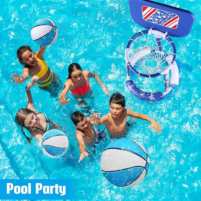 TNELTUEB Mini Basketball Replacement 8.5 Inch Pool Basketballs Ball Hoop Indoor Outdoor Toy, Fits All Standard Swimming Pool Basketball Hoop Pool Game Toy Water Games