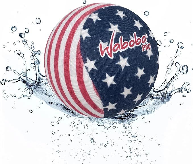 Waboba Water Skipping Ball Toy for Swimming Pool and Beach Games - Water Bouncing Ball Gift for Kids and Teens – Stars & Stripes