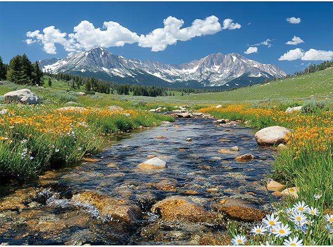 300 Pieces Nature Puzzle for Adults,Maroon Bells Mountain Lake Landscape Large Piece for Kids Adults Teens,Recycled Paper,Glossy & Sturdy Pieces,Challenging Puzzle & Perfect Family Game (20.5 x 15 In)
