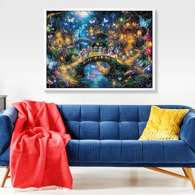 300 Pieces Butterfly Puzzles for Adults, Fairy Puzzle for Adults Children, Scenery Puzzle 300 Pieces, Gift for Birthday, Home Decor, Fun for Family Entertainment(20.5 * 15 in)