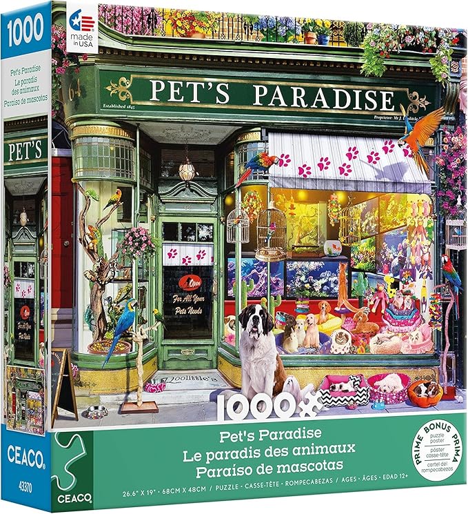 Ceaco - Shop Windows - Pet's Paradise - 1000 Piece Jigsaw Puzzle