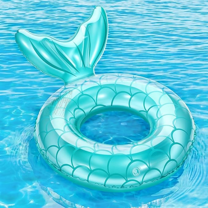 MoKo Inflatable Swimming Ring, Cute Pool Float Tube Decorations Swim Tubes Outdoor Pool Beach Water Floats Party Supplies Floaties