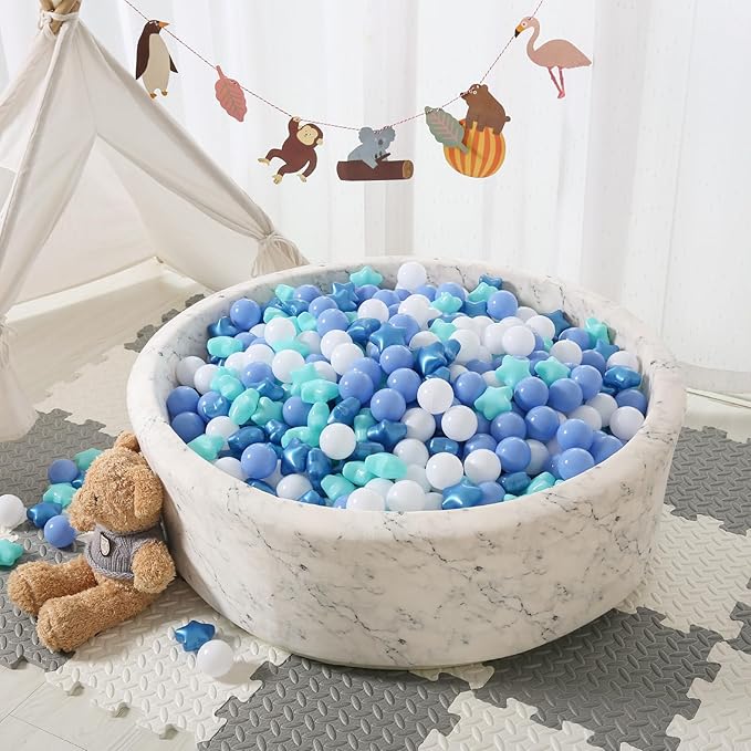STARBOLO Ball Pit Balls - 100pcs-4colors Crush Proof Plastic Children's Toy Balls Macaron Ocean Balls for Birthday Parties Games Pool