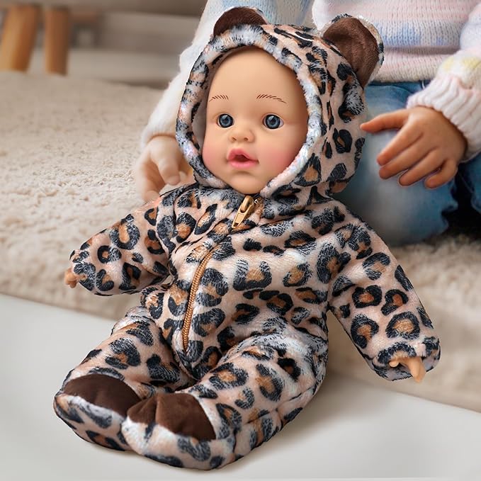 SMILESSKIDDO 6 Set Dolls Clothes Outfits Jumpsuits for 10 to 14 Inch New Born Babydoll, Animal Styling Baby Doll Clothes and Accessories for 10 12 14 Inch