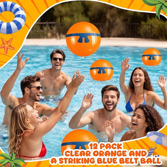 Soulchen 12 Pack Anime Beach Ball 8 Inch Inflatable Beach Balls Bulk Cartoon Blow up Summer Pool Toys for Adults Game Party Favors for Birthday Summer Outdoor Anime Birthday Pool Party Supplies