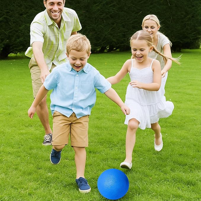 Shindel 6PCS Playground Ball with Air Pump, 5inch Inflatable Dodge Ball for Kids Indoor Outdoor