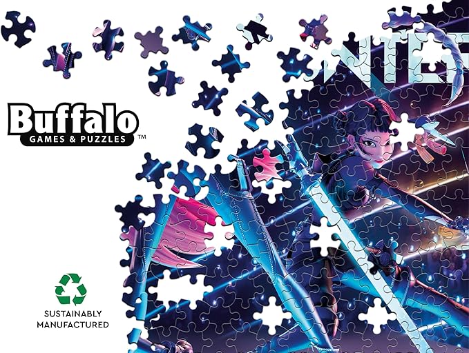 Buffalo Games – HUNTR/X - 500 Piece Kpop Demon Hunters Foil Jigsaw Puzzle - Colorful Puzzles – Precision-Cut Pieces, Beautiful Artwork, and Hours of Fun