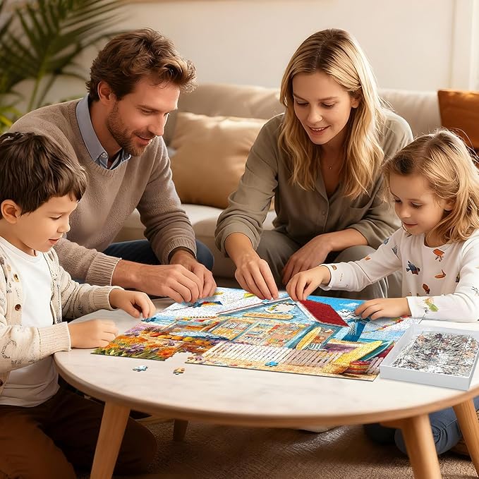 Puzzles for Adults 1000 Pieces Jigsaw Puzzles with Letters on Back Impossible Puzzle No Dust Family Decoration Gifts for Women Men (27.56x19.7 Inch)