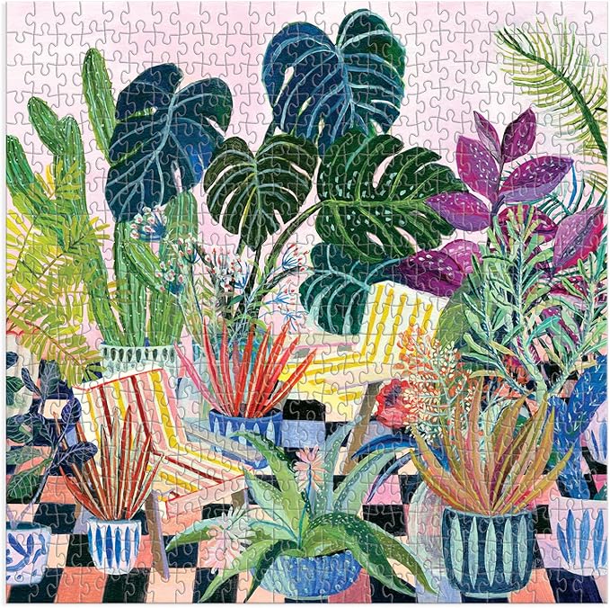 Galison Potted 500 Piece Puzzle from Galison - Fun and Challenging 500 Piece Puzzle, Colorful Botanical Illustrations, Thick and Sturdy Pieces, Idea