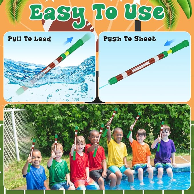 12 Pcs Football Party Favors, 15'' Water Guns Bulk for Kids Water Squirt Blasters Guns, Summer Activity Swimming Pool Backyard Beach Outdoor Toys for Kids Adults, 39 ft Range Shooter
