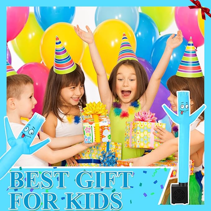 Poen Easter Gifts for Kids Mini Wacky Waving Inflatable Tube Guy with Blower Gag Toy Gift Inflatable Tube Man Birthday Desktop Decor Dancing Blow up Man for Office Party Decor(Quirky)