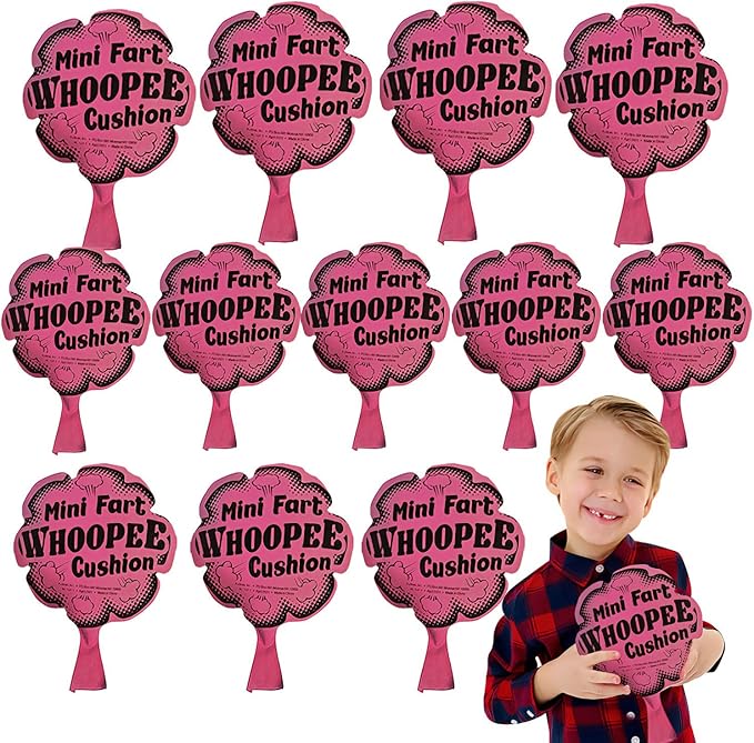 ArtCreativity 12 Pack Whoopee Cushion Set for Kids, Funny Whoopee Cushion Noise Makers, Fart Prank Toy, Novelty Gag April Fool Gift, Party Favors Kids, Ideal for Parties, Birthdays & Gifts (6 Inch)