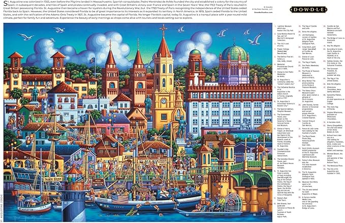 Buffalo Games - Eric Dowdle - St. Augustine - 1000 Piece Jigsaw Puzzle for Adults -Challenging Puzzle Perfect for Game Nights - Finished Size is 26.75 x 19.75