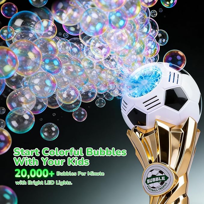 Football-Shaped Bubble Machine, Perfect for Children to Play with Complete with Bubble Solution – The Ideal Toy Bubble Machine for Kids