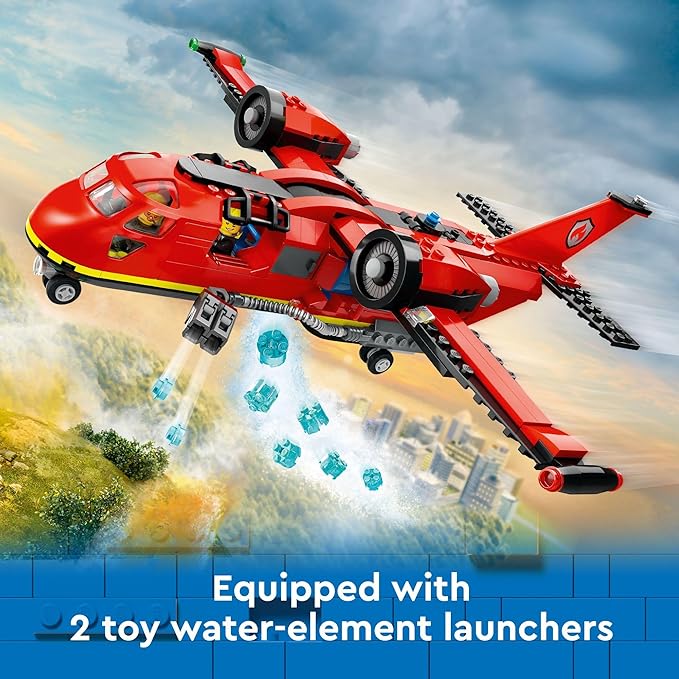 LEGO City Fire Rescue Plane Toy - Building Toy for Boys & Girls, Ages 6+ - Gift for Easter Baskets - Pretend Playset for Kids - W/Working Drop Doors - 60413
