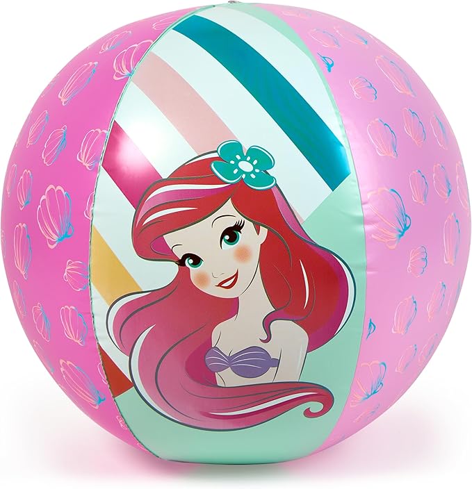 Swimways Disney Princess Ariel Giant Beach Ball, Kids Beach Toys & Pool Accessories, Little Mermaid Toys for Kids Aged 5 & Up