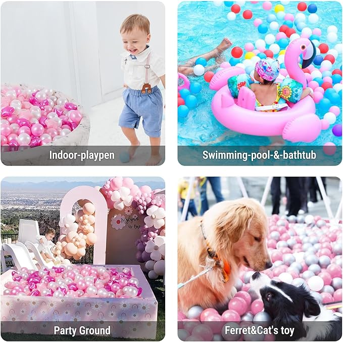 Star Ball Pit Balls for Toddlers -100pcs Phthalate Free BPA Free Non-Toxic Crush Proof Play Balls Play Tent Pool Playhouse Playpen Party Decoration.