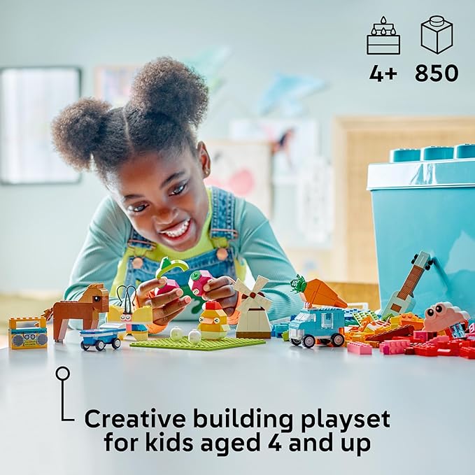 LEGO Classic Vibrant Creative Brick Box Building Blocks - Sensory & Learning Toys for Boys & Girls, Ages 4+ Years - Pretend Play Preschool Toys - Gift for Birthdays - 11038