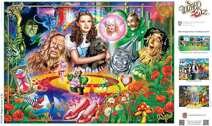 MasterPieces 1000 Piece Jigsaw Puzzle - Wizard Dorothy's Magical Land of Oz - Fun for Adults, Family, Or Youth - 19.25"x26.75"