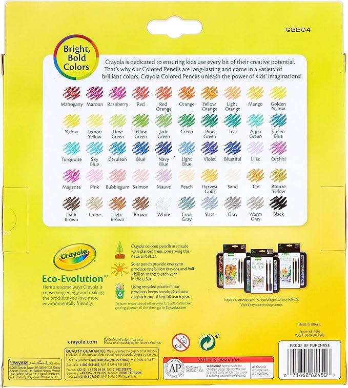 Crayola Erasable Colored Pencils (50ct), Bulk Colored Pencil Set, Pencils for Adult Coloring Books, Art Supplies, Holiday Gift for Teens, 6, 7, 8 [Amazon Exclusive]