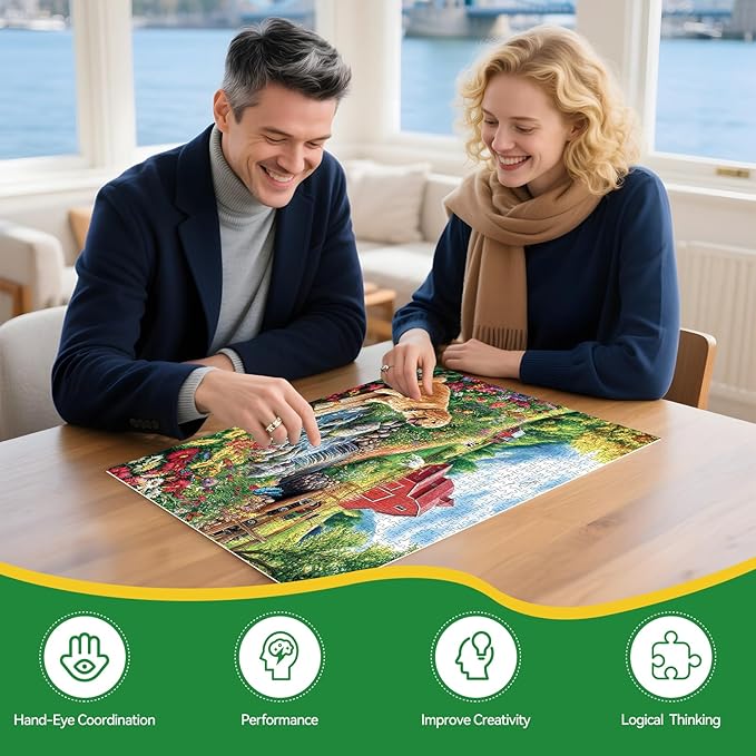 500 Piece Jigsaw Puzzle for Adults –Dog Nature Jigsaw Puzzles 500 Pieces, River Animal Puzzles for Adults 500 Pieces, Challenging Perfect for Game Nights, 20.5 X 15 in