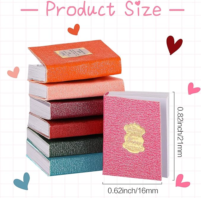Sumind 16 Pcs 1:12 Miniatures Dollhouse Books, Assorted Timeless Miniatures Books, Mini Dollhouse Accessories Toy Supplies Decoration for Boys and Girls(Colorful Style)
