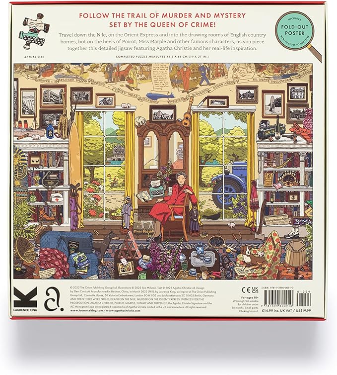 Laurence King The World of Agatha Christie 1000 Piece Puzzle