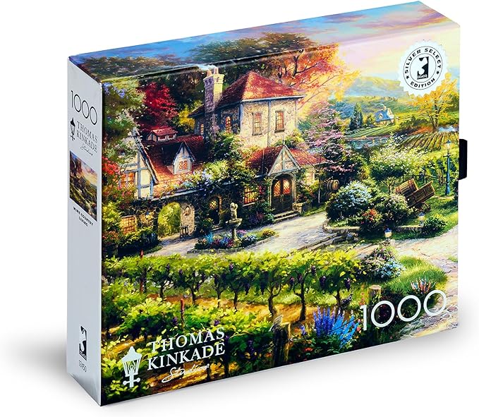 Buffalo Games - Silver Select - Thomas Kinkade - Thomas Kinkade: Wine Country Living - 1000 Piece Jigsaw Puzzle for Adults -Challenging Puzzle Perfect for Game Nights - Finished Size is 26.75 x 19.75