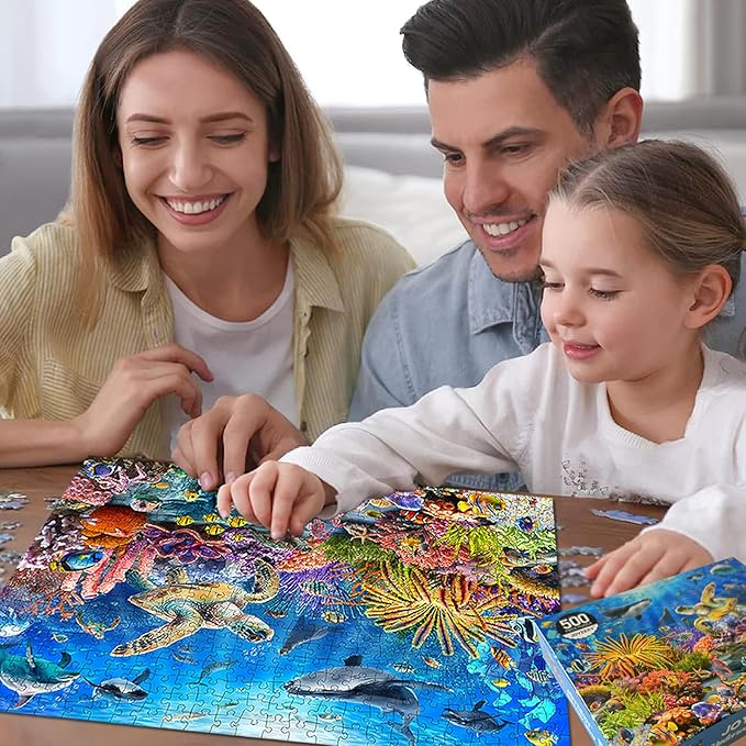 500 Piece Puzzles for Adults, Underwater World Jigsaw Puzzles 500 Pieces Ocean Scene Challenging Puzzle