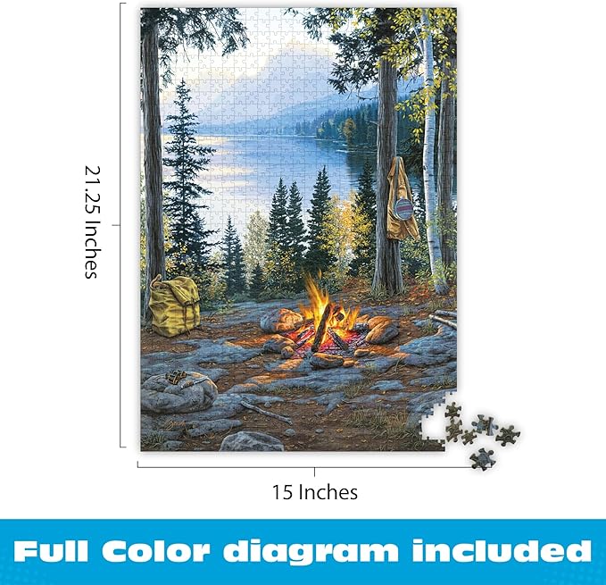 Buffalo Games Jigsaw Puzzle – Room with a View by Darrell Bush – 1000-Piece Puzzle for Adults, Includes Poster, Made in USA