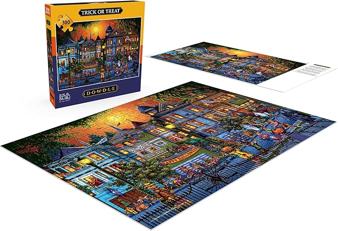 Buffalo Games - Dowdle - Trick or Treat - 300 Piece Jigsaw Puzzle for Adults - Challenging Puzzle Perfect for Game Nights - Finished Size is 21.25 x 15.00