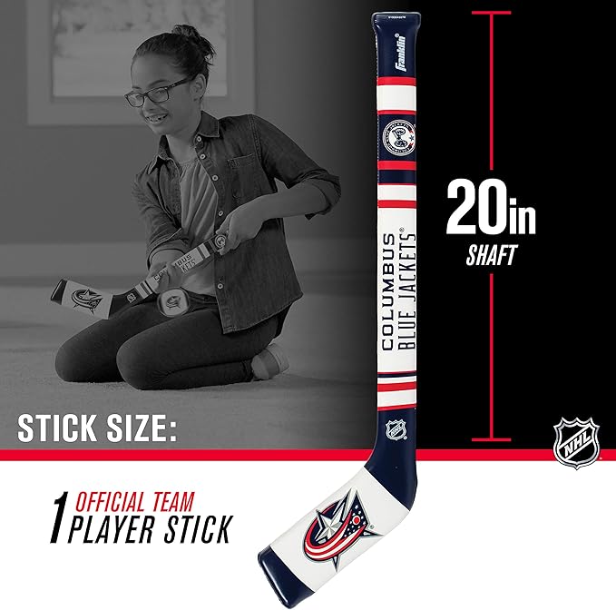 Franklin Sports NHL Team Mini Soft Hockey Stick Set - NHL Team Soft Foam Mini Hockey Stick and Ball - Great Toy for Kids