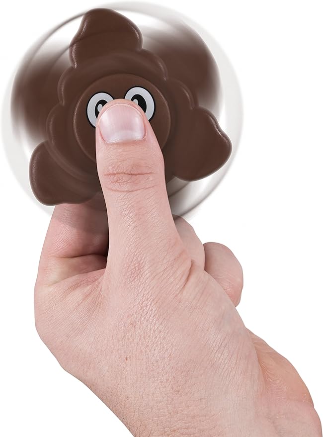 Kangaroo Poop Fidget Spinner for Kids - Emoticon Party Favor Spinning Fidget Toy for Adults - Compact Sensory Quiet Plastic Fidgets Spinners for Focus - Party Supplies & Easter Basket Stuffer for Kids