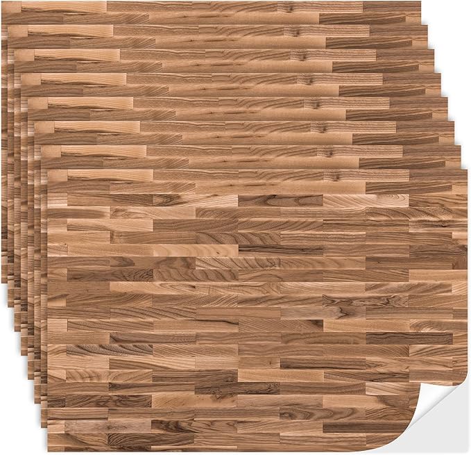 Flutesan 12 Pcs Miniature Dollhouse Wallpaper and Flooring Peel and Stick Mini DIY Self Adhesive Dollhouse Accessories 8.27 x 11.69 Inch (Classic Style)